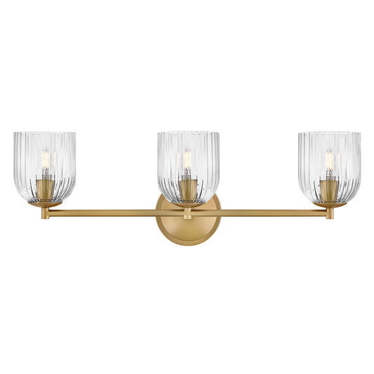 Ava LED Vanity in Lacquered Brass