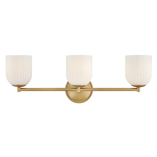 Ava LED Vanity in Lacquered Brass