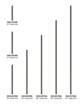 18" Downrod Downrod in Metallic Matte Bronze