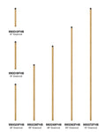 60" Downrod Downrod in Heritage Brass