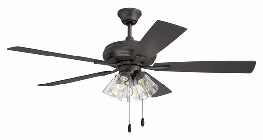 Eos Clear 4 Light 52" Ceiling Fan in Classic Bronze