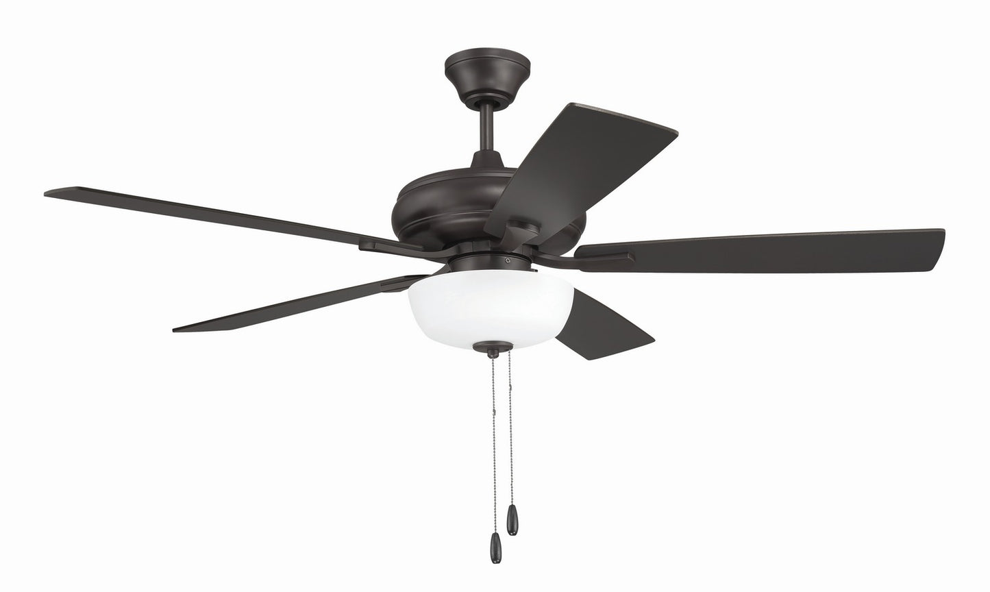 EOS 2 Light Frosted White Bowl 52" Ceiling Fan 52" Ceiling Fan in Classic Bronze