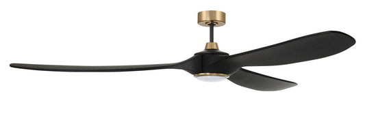 Envy 72" Ceiling Fan no Wifi 72" Ceiling Fan in Flat Black/Satin Brass