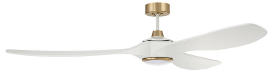 Envy 72" Ceiling Fan no Wifi 72" Ceiling Fan in White/Satin Brass