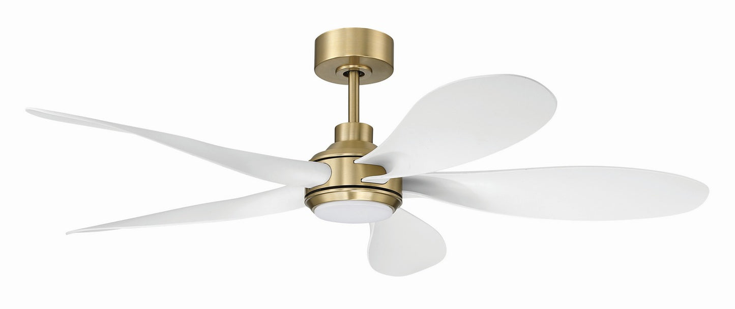 Rosalie 52" 5-Blade Indoor ceiling Fan 52" Ceiling Fan in Satin Brass