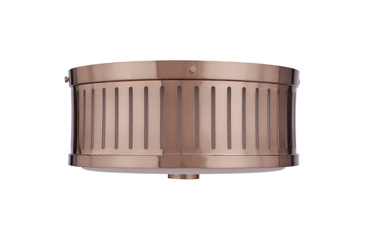 Livingston Three Light Flushmount in Satin Brass