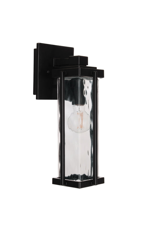 Pyrmont One Light Outdoor Wall Lantern in Midnight
