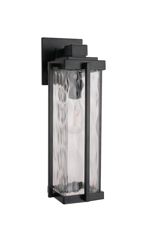 Pyrmont One Light Outdoor Wall Lantern in Midnight