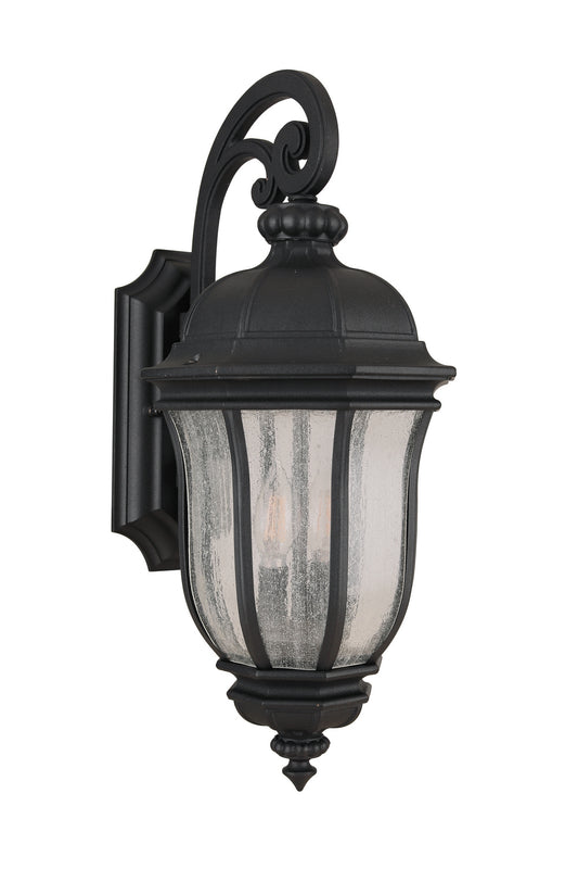 Harper Two Light Outdoor Wall Lantern in Textured Black