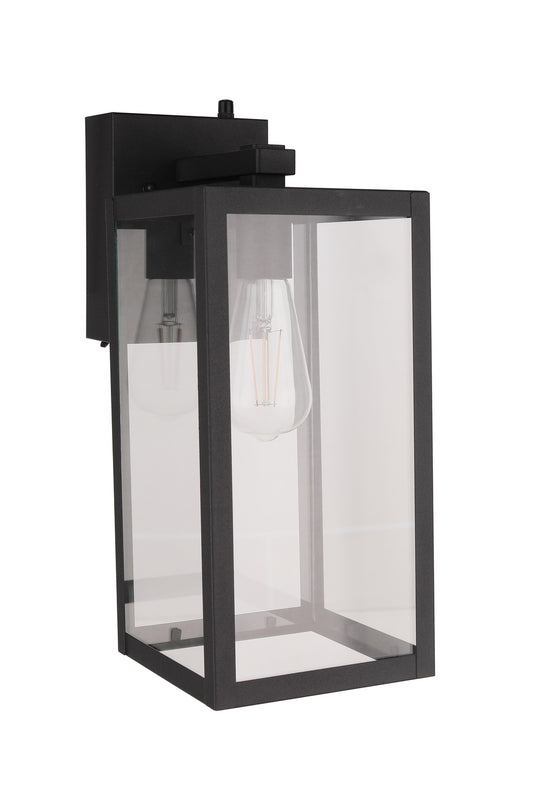 Harris One Light Outdoor Lantern in Textured Black