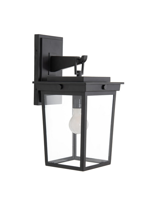 Duncan One Light Outdoor Wall Lantern in Textured Black