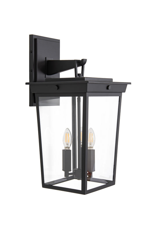 Duncan Three Light Outdoor Wall Lantern in Textured Black