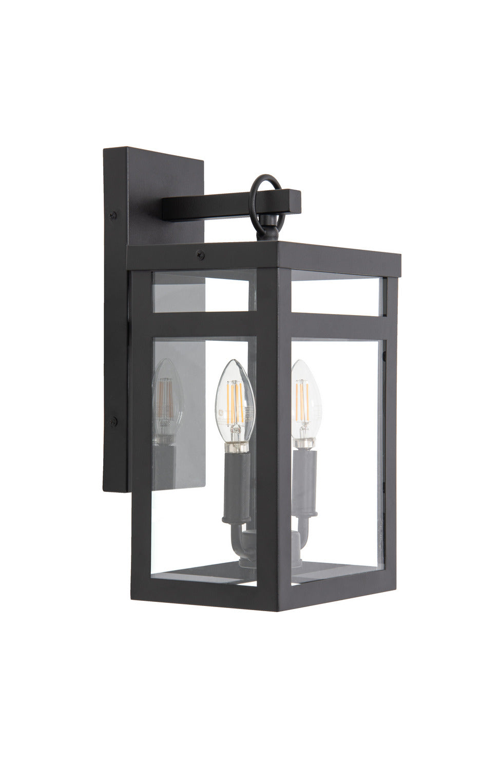 O'Neal Two Light Outdoor Wall Lantern in Textured Black