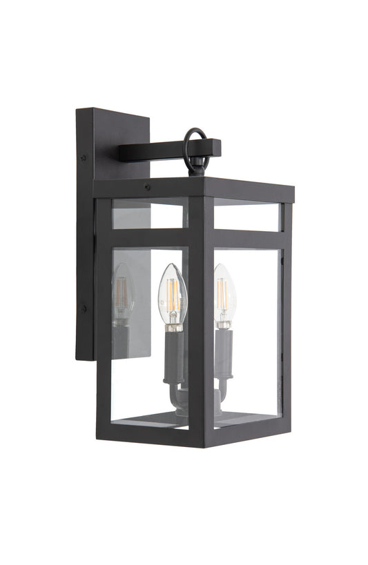 O'Neal Two Light Outdoor Wall Lantern in Textured Black
