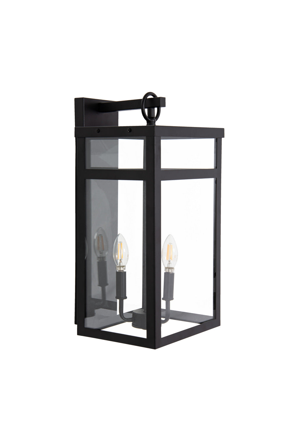 O'Neal Three Light Outdoor Wall Lantern in Textured Black