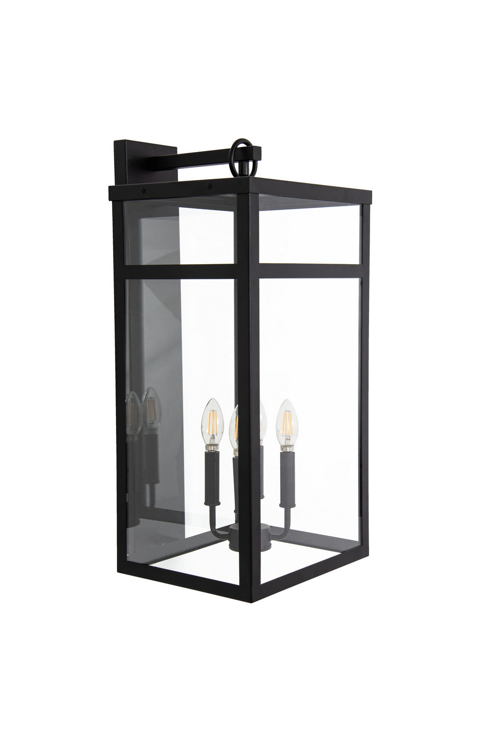 O'Neal Four Light Outdoor Wall Lantern in Textured Black