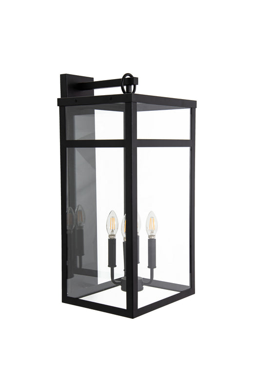 O'Neal Four Light Outdoor Wall Lantern in Textured Black