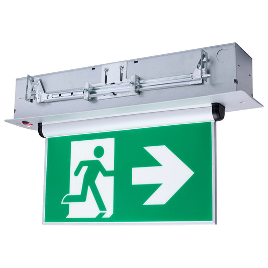 Satco - 67-530 - LED Exit Sign - Brushed Aluminum