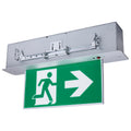 Satco - 67-540 - LED Exit Sign - Brushed Aluminum
