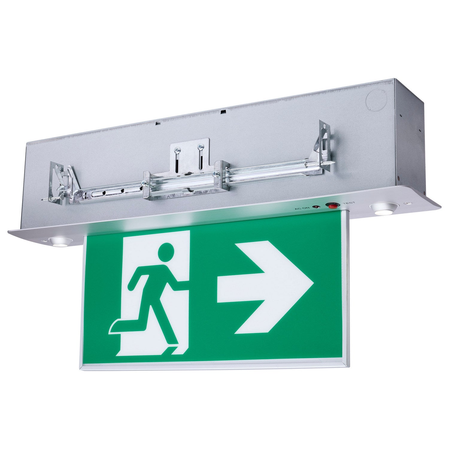 Satco - 67-550 - LED Exit Sign - Brushed Aluminum