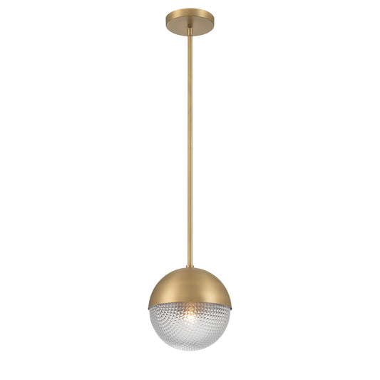 Luniva One Light Mini Pendant in Legacy Brass