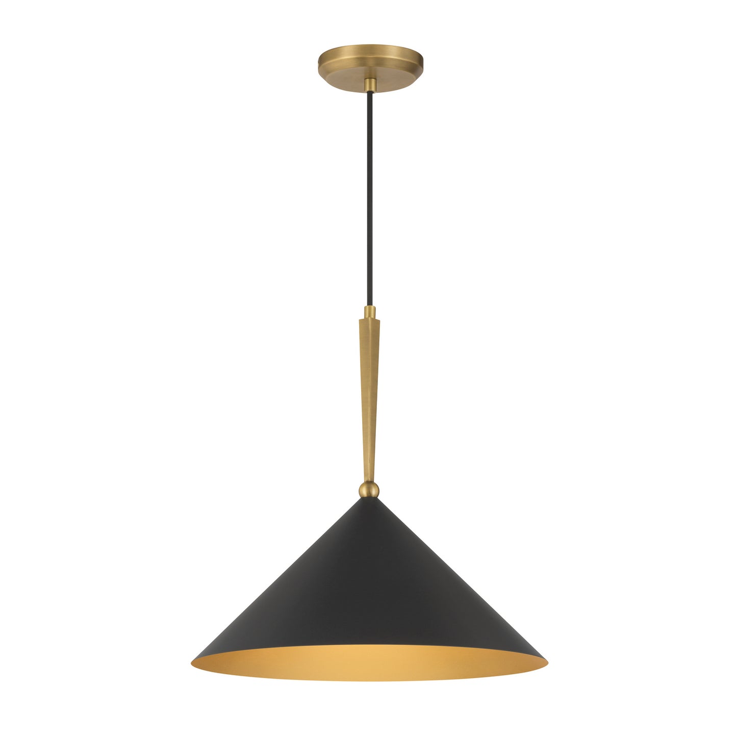 Cortan One Light Pendant in Legacy Brass
