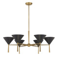 Cortan Six Light Chandelier in Legacy Brass