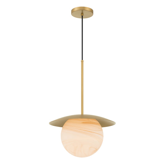 Olenne One Light Pendant in Legacy Brass