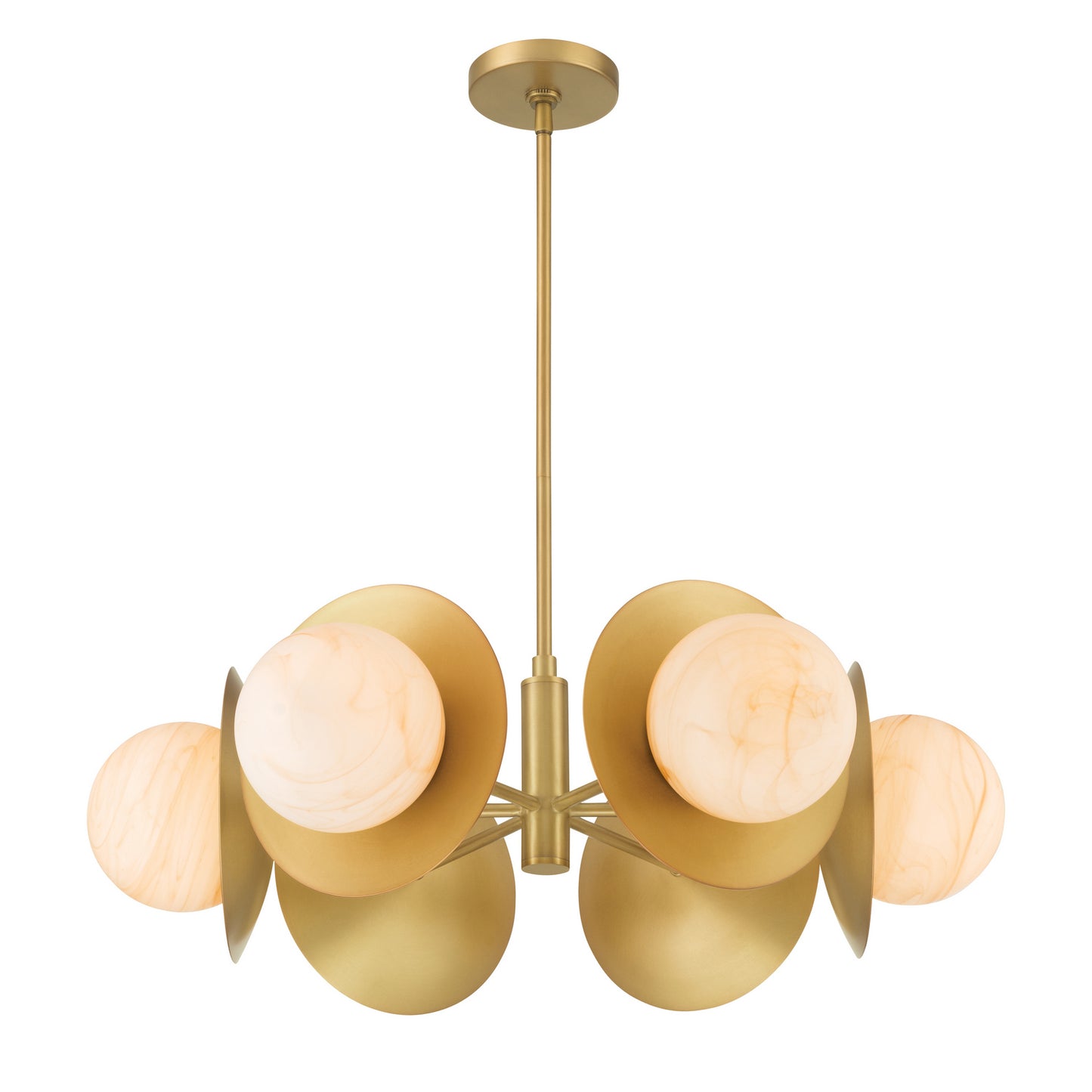 Olenne Six Light Pendant in Legacy Brass