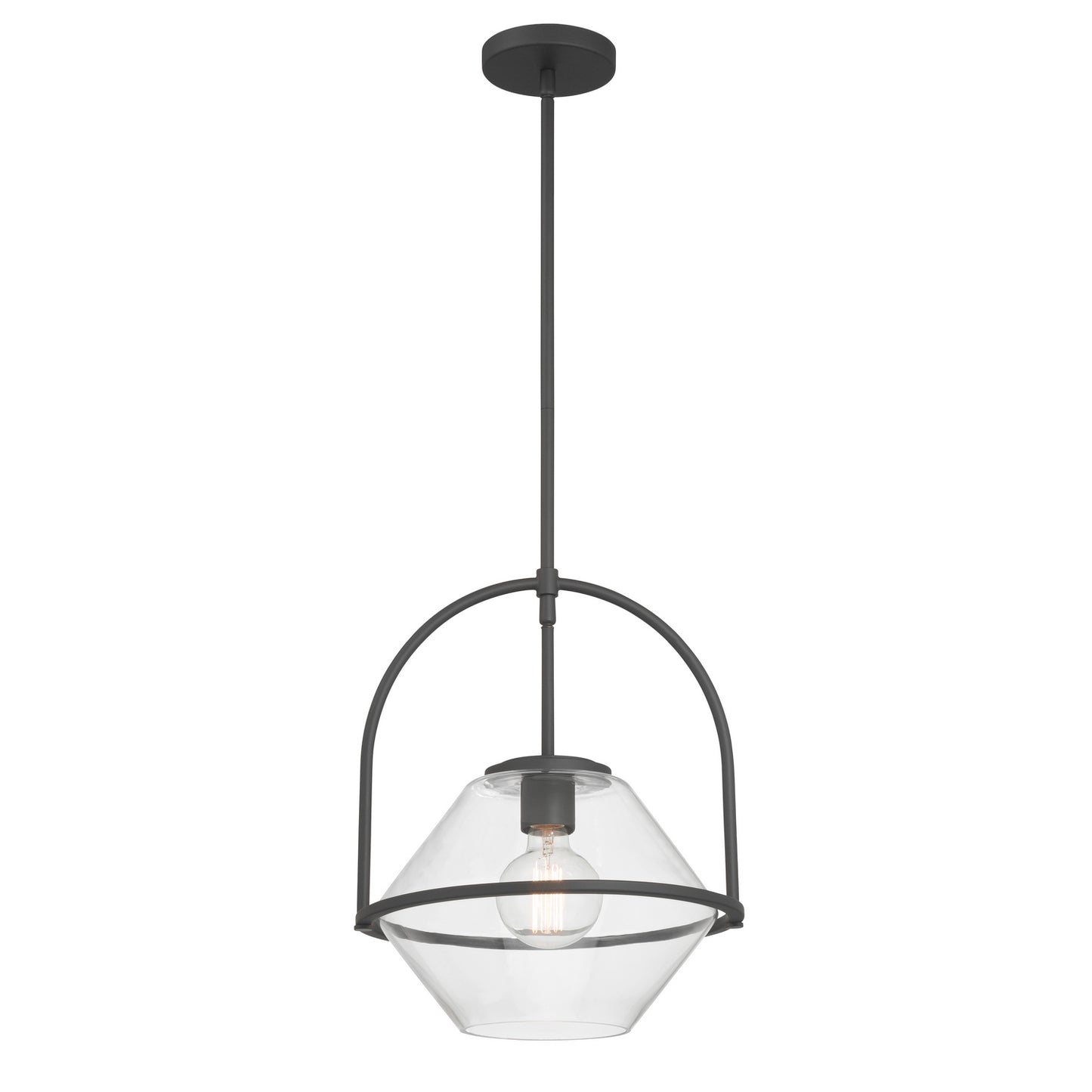 Coralyn One Light Pendant in Dark Matte Black