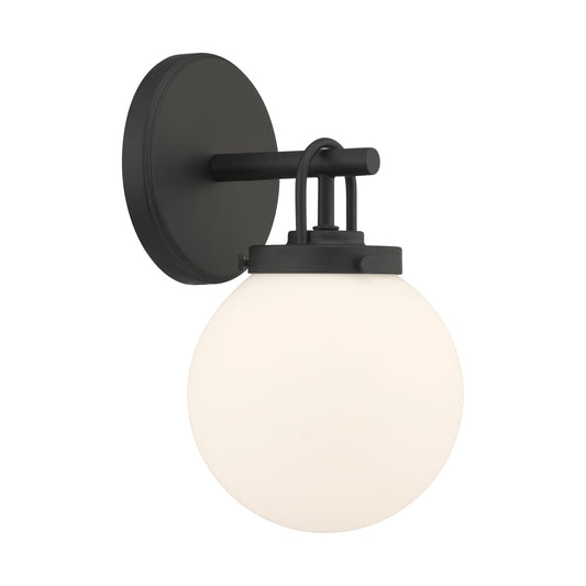 Ortesa One Light Bath Sconce in Dark Matte Black