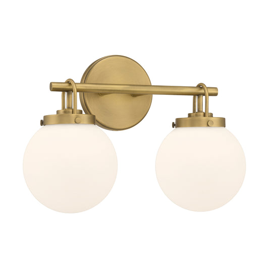 Ortesa Two Light Vanity in Legacy Brass
