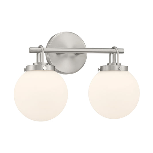 Ortesa Two Light Vanity in Brushed Nickel