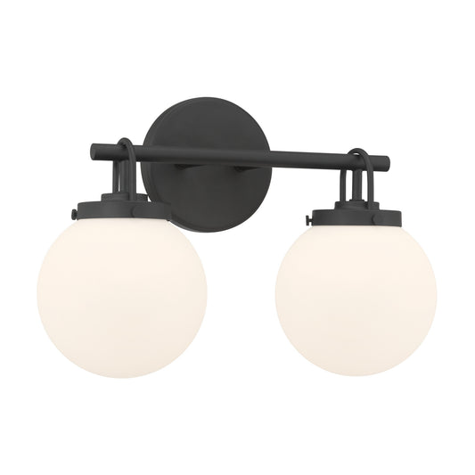 Ortesa Two Light Vanity in Dark Matte Black