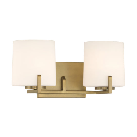 Mirelle Two Light Vanity in Legacy Brass