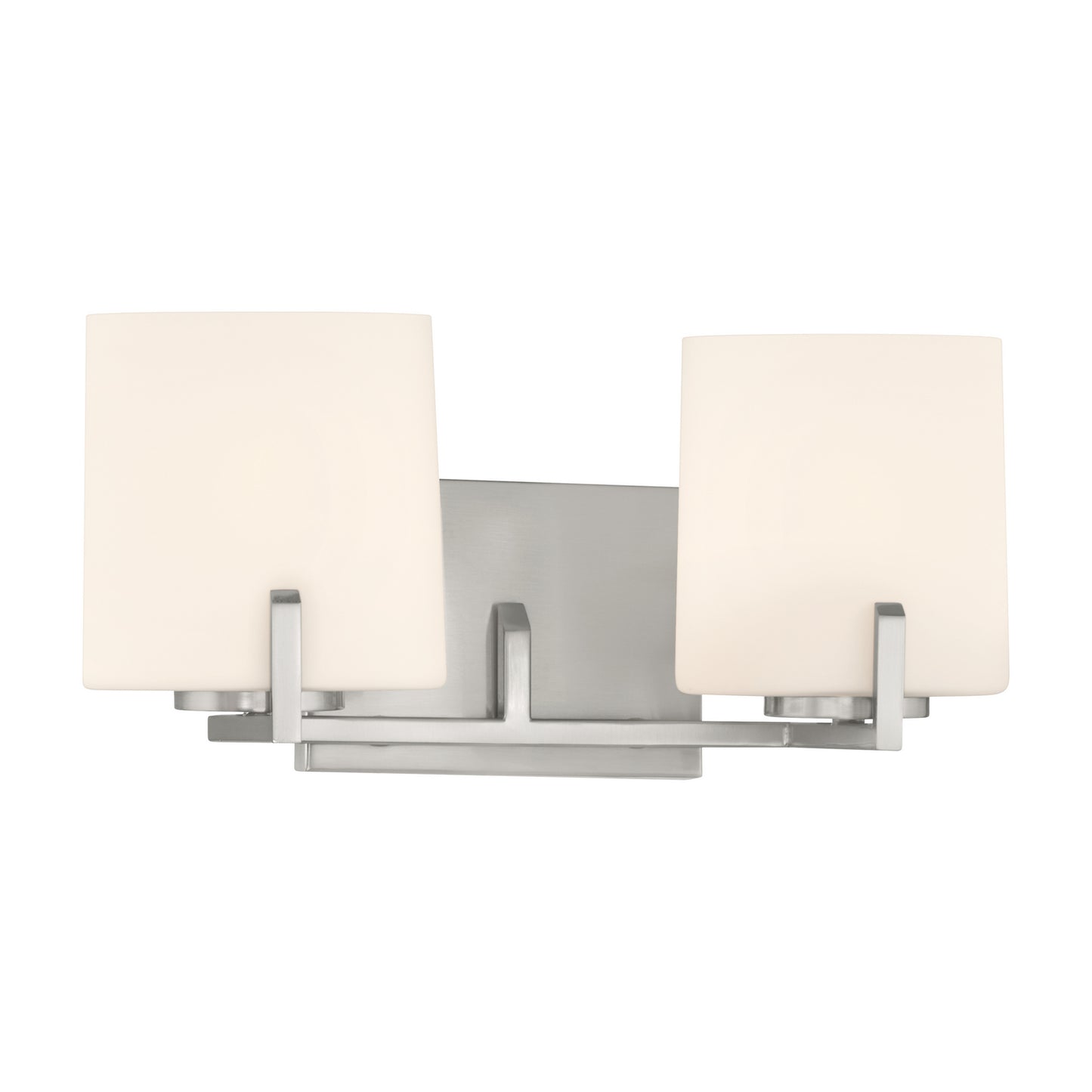 Mirelle Two Light Vanity in Brushed Nickel