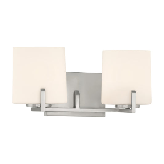 Mirelle Two Light Vanity in Brushed Nickel