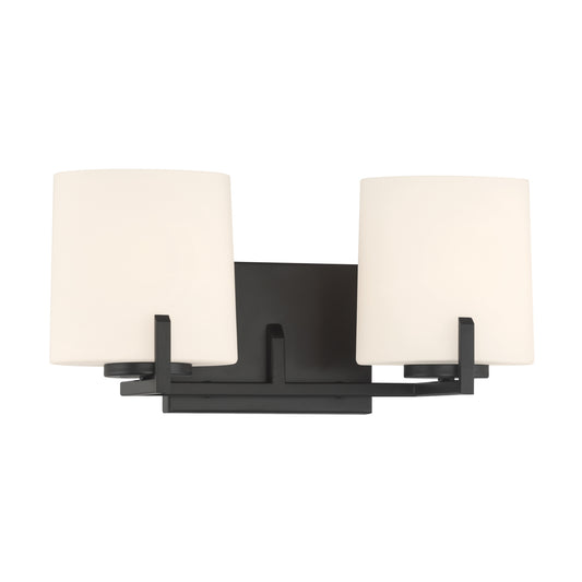Mirelle Two Light Vanity in Dark Matte Black