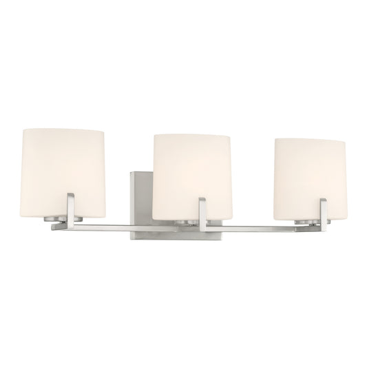 Mirelle Three Light Vanity in Brushed Nickel