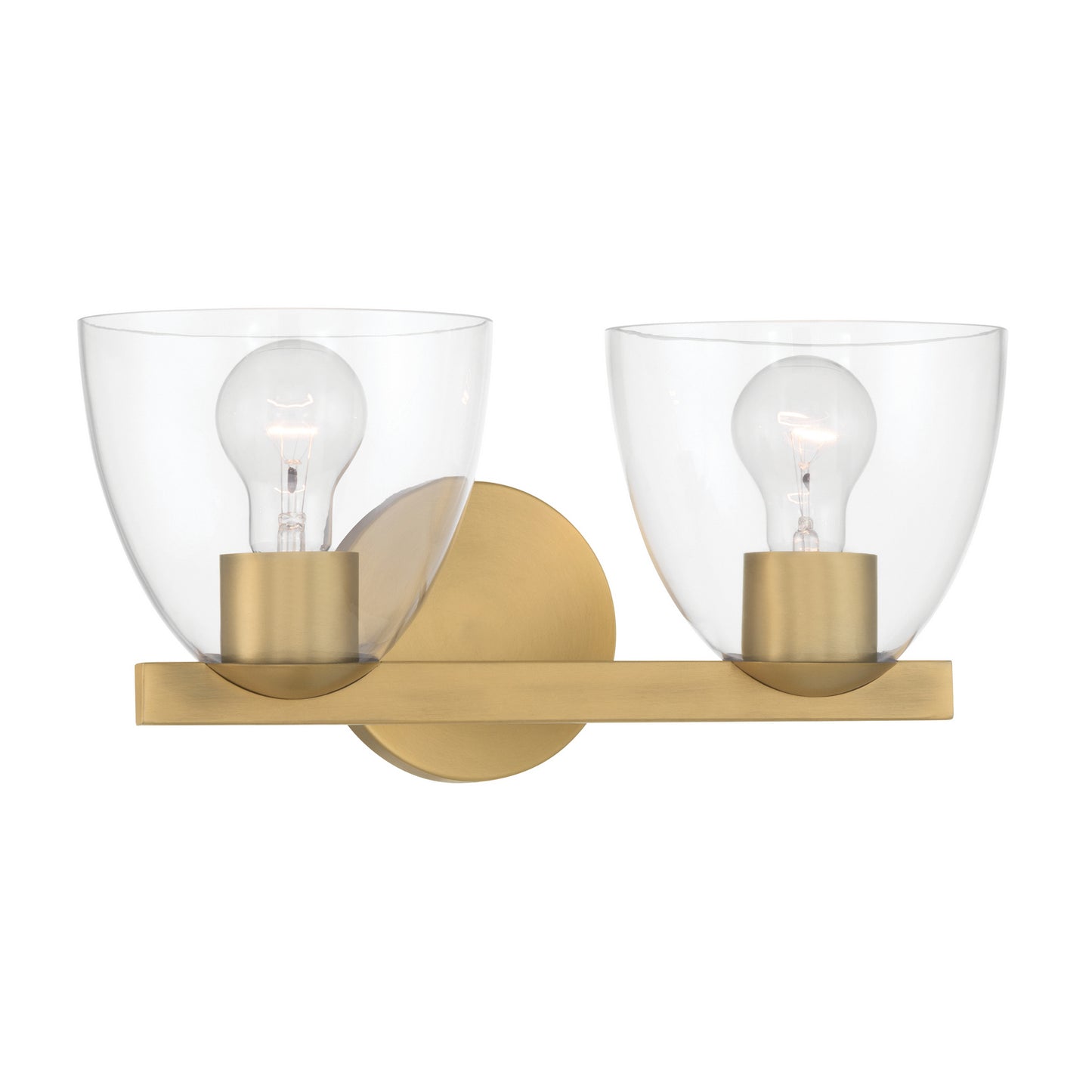 Noellea Two Light Vanity in Legacy Brass