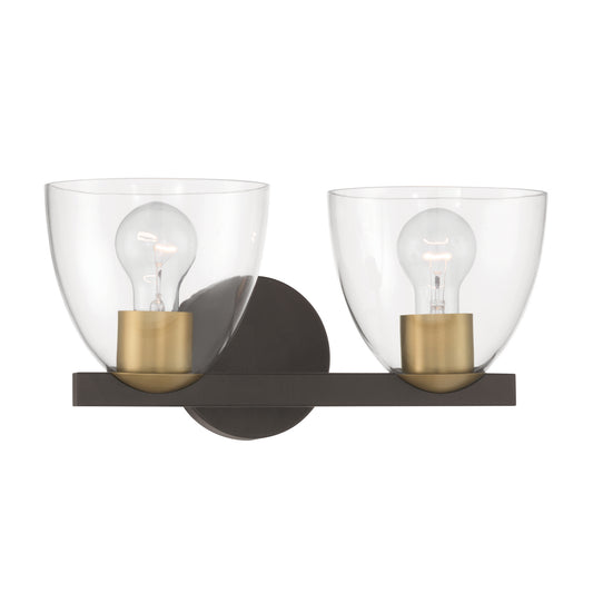 Noellea Two Light Vanity in Dark Bronze