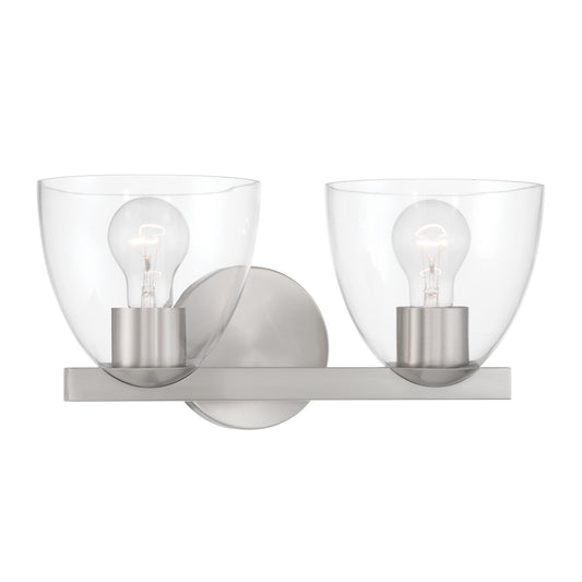 Noellea Two Light Vanity in Brushed Nickel