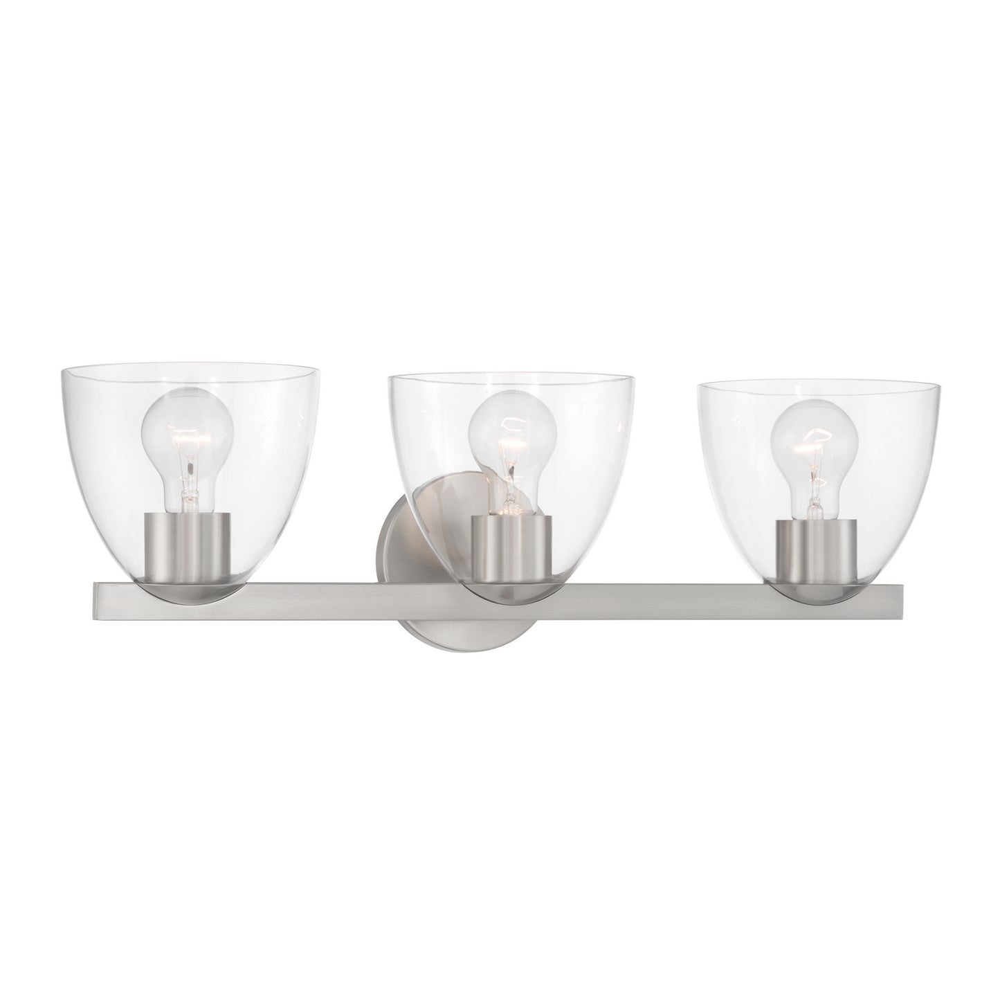 Noellea Three Light Vanity in Brushed Nickel