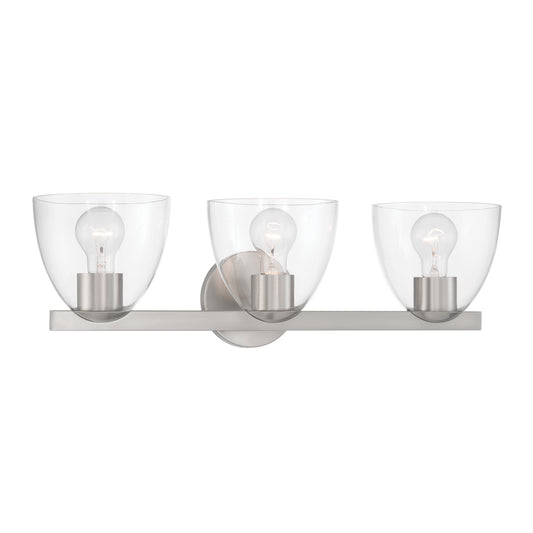 Noellea Three Light Vanity in Brushed Nickel
