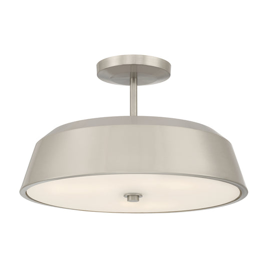 Trellwyn Three Light Semi-Flush Mount in Brushed Nickel