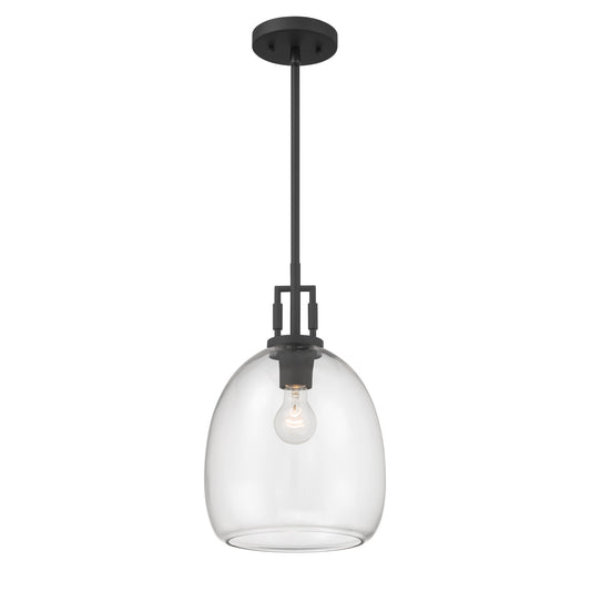 Orbis One Light Mini Pendant in Dark Matte Black