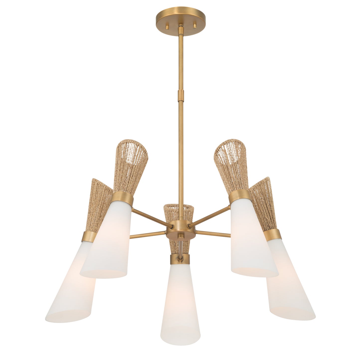 Vantrel Five Light Chandelier in Legacy Brass