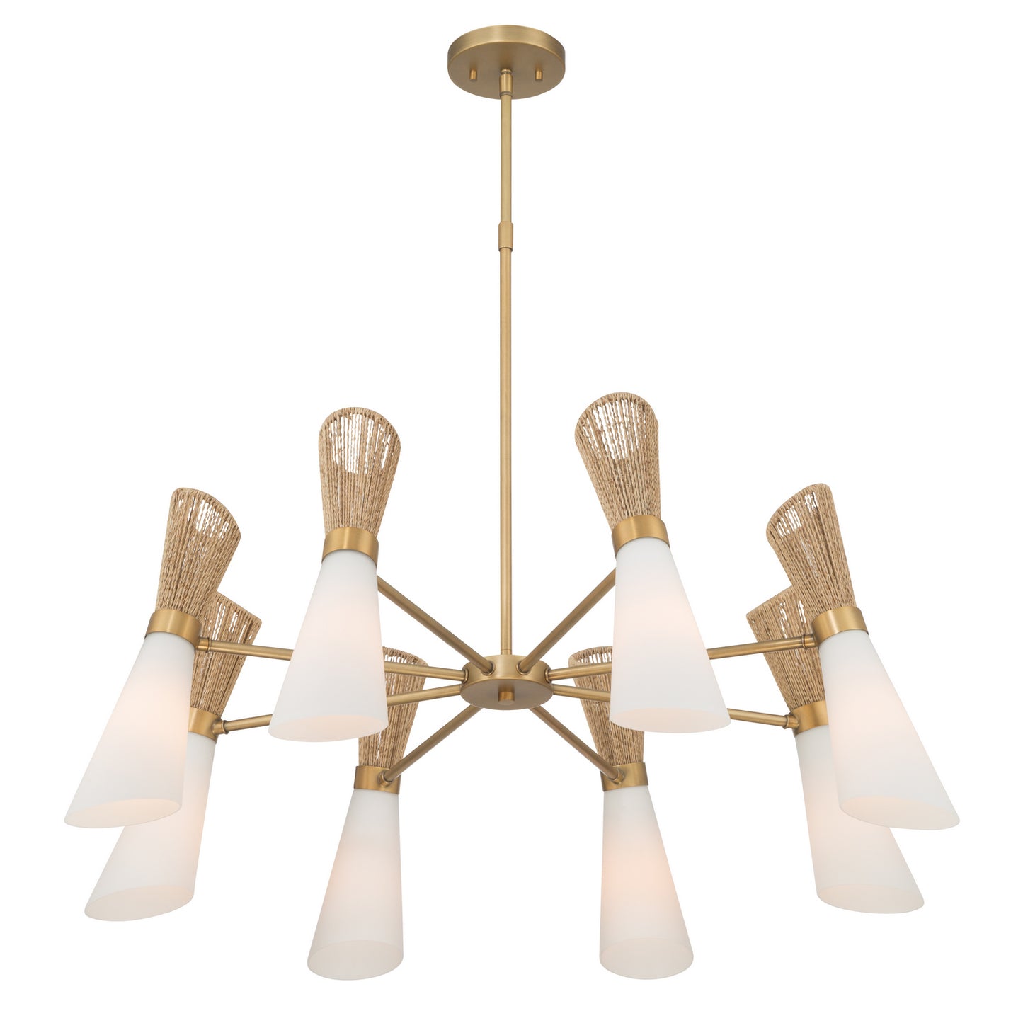 Vantrel Eight Light Chandelier in Legacy Brass