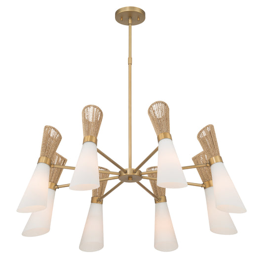 Vantrel Eight Light Chandelier in Legacy Brass