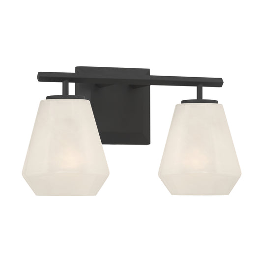 Siena Two Light Vanity in Dark Matte Black